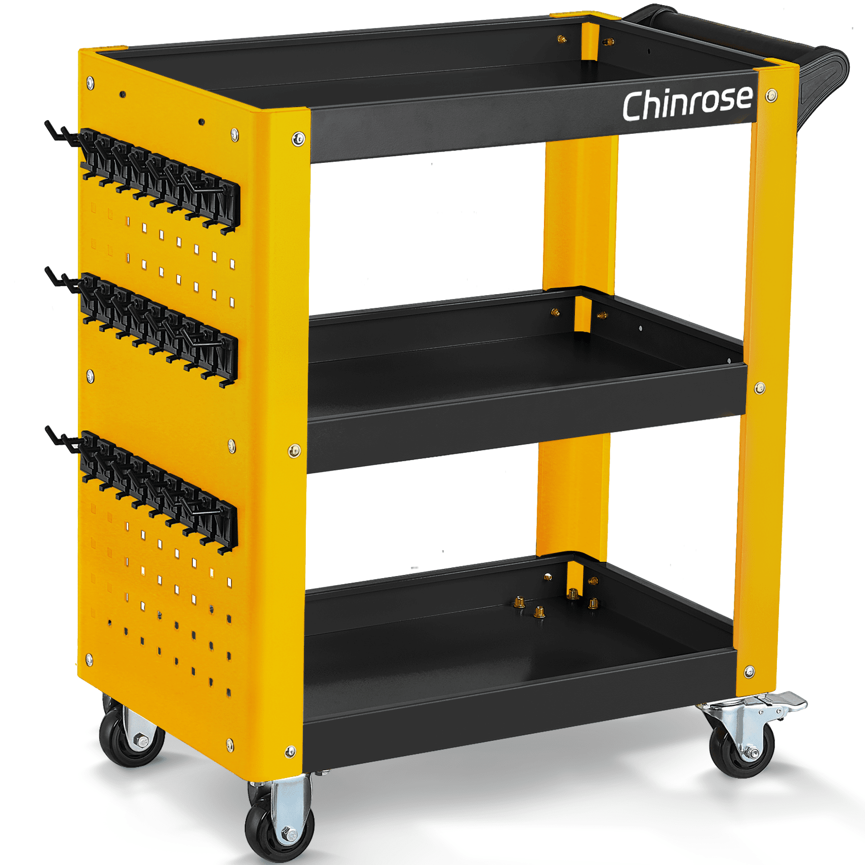 3 Tier Rolling Tool Cart - Chinrosetools