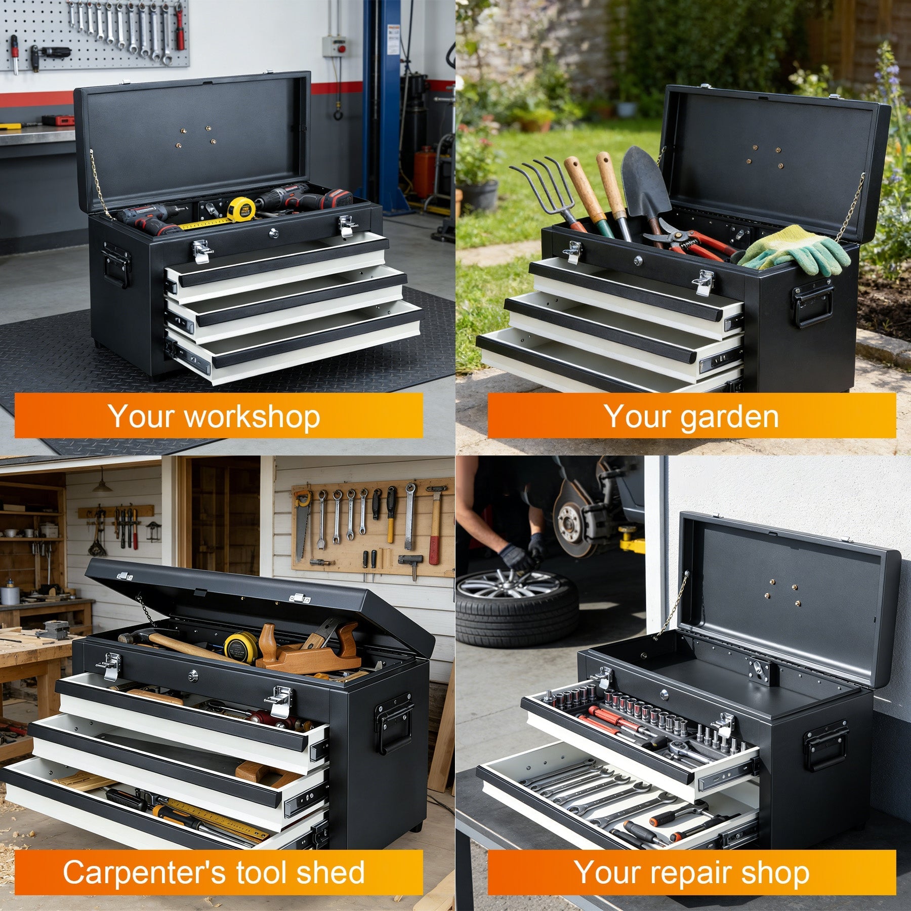 3 - Tier Tool Chest - Chinrose