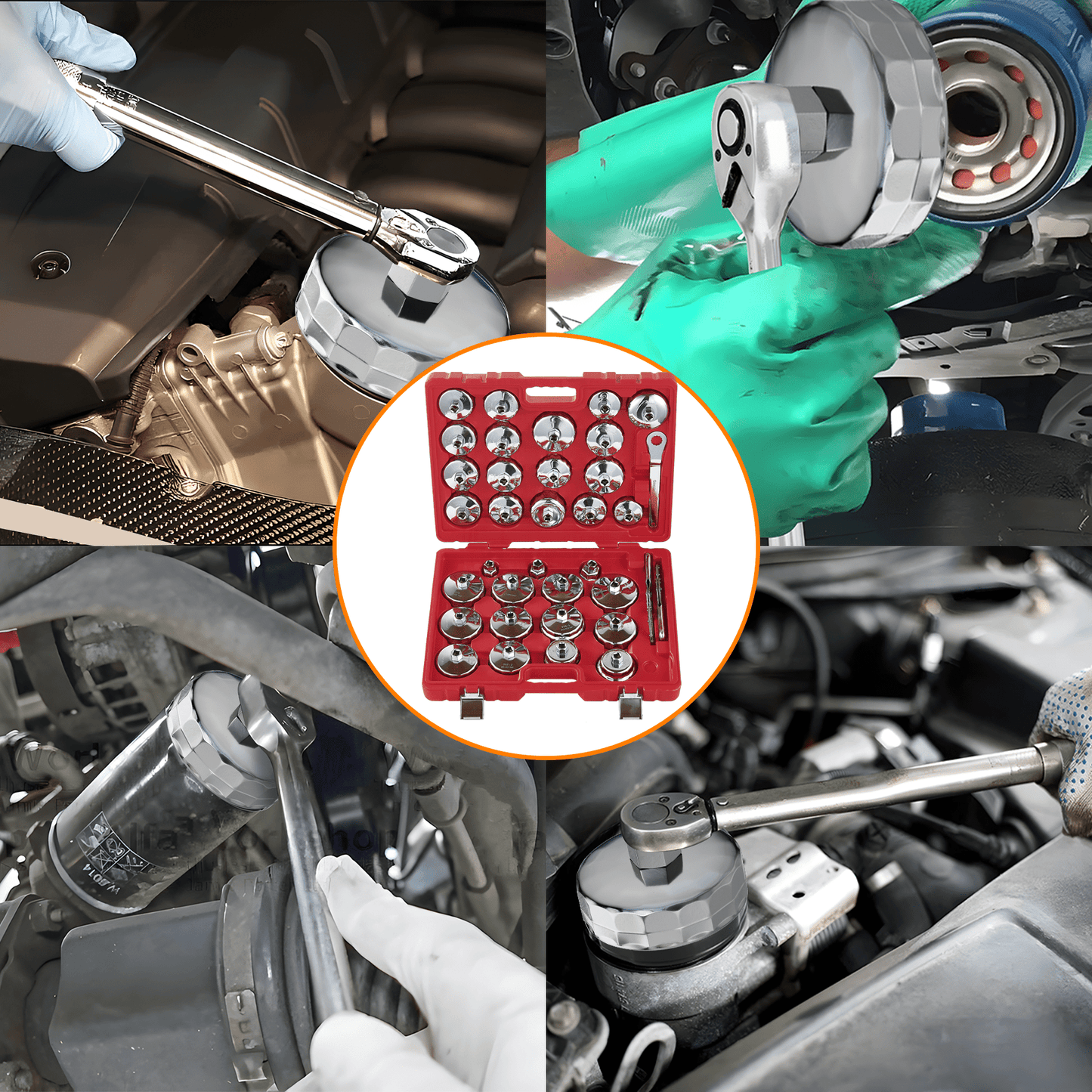 35PCs Oil Filter Wrench Set - Chinrosetools