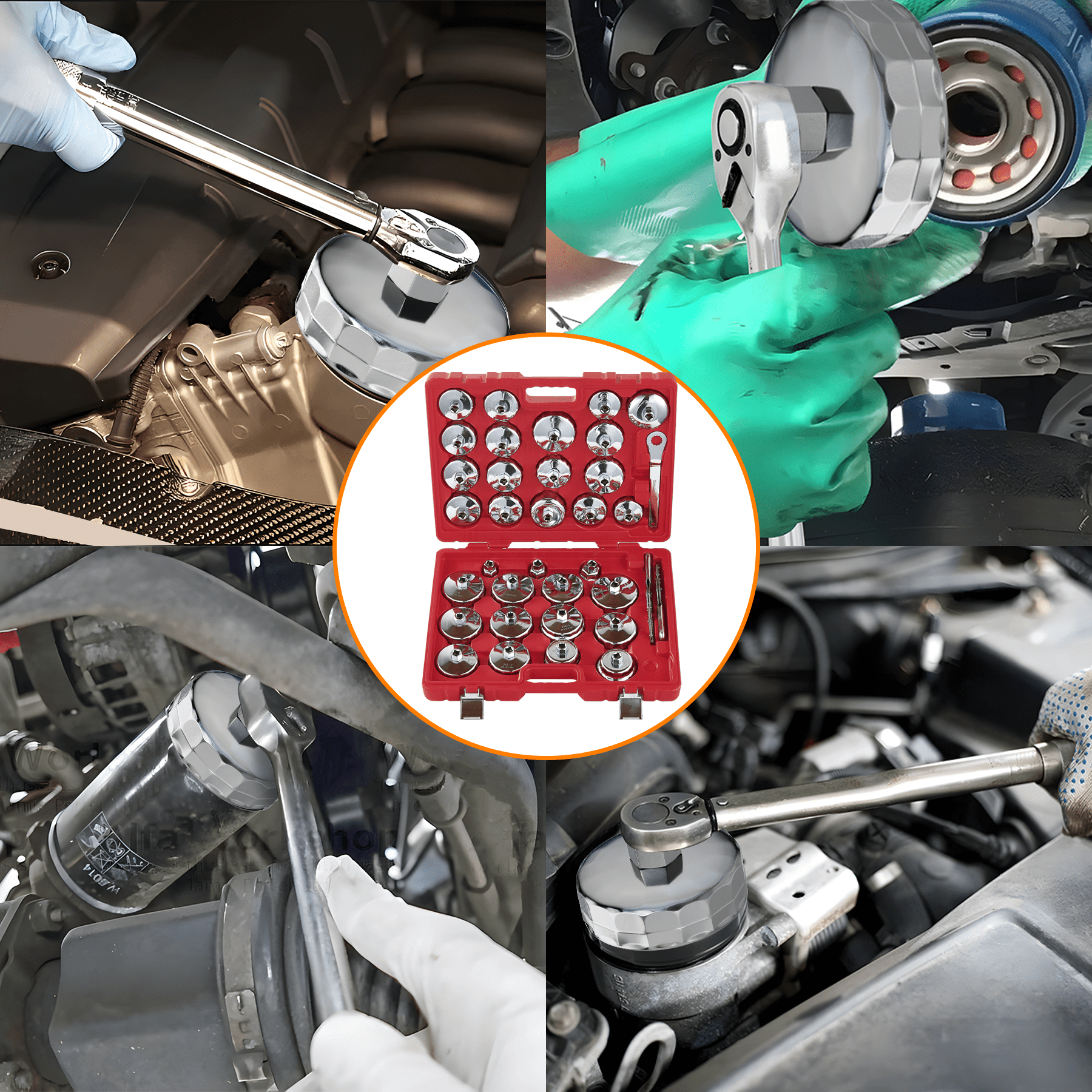 35PCs Oil Filter Wrench Set - Chinrosetools