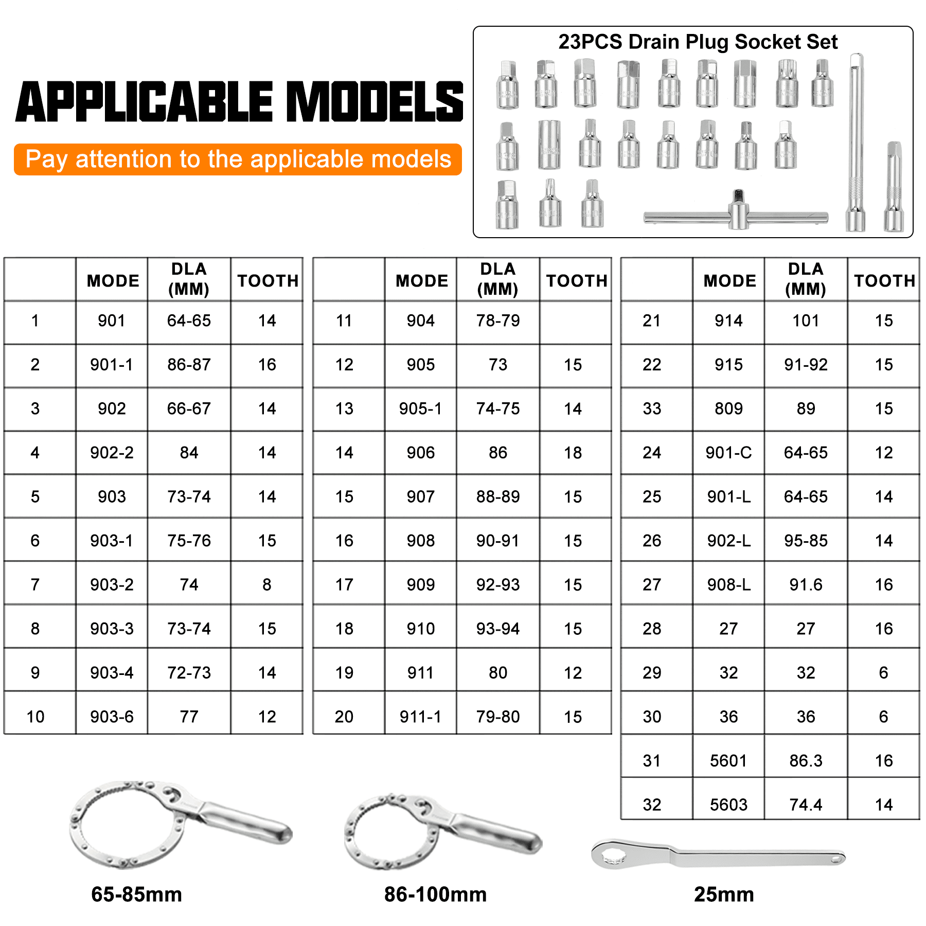 58PCs Oil Filter Wrench Set - Chinrosetools
