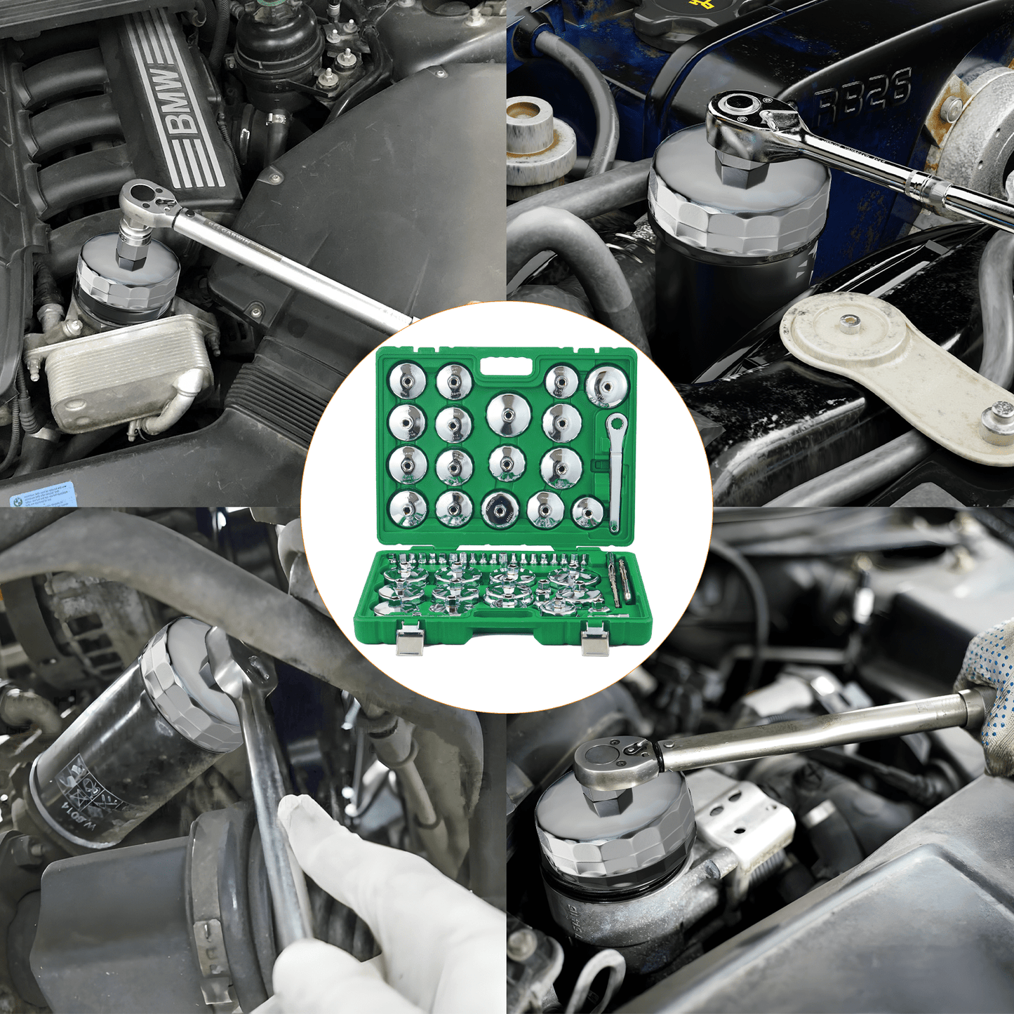 58PCs Oil Filter Wrench Set - Chinrosetools