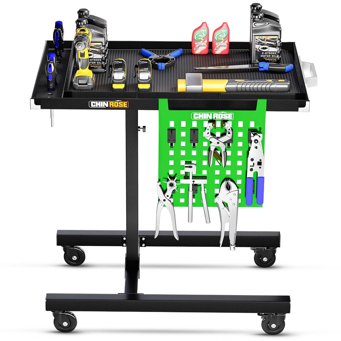 Adjustable Height Mobile Work Table - Chinrosetools