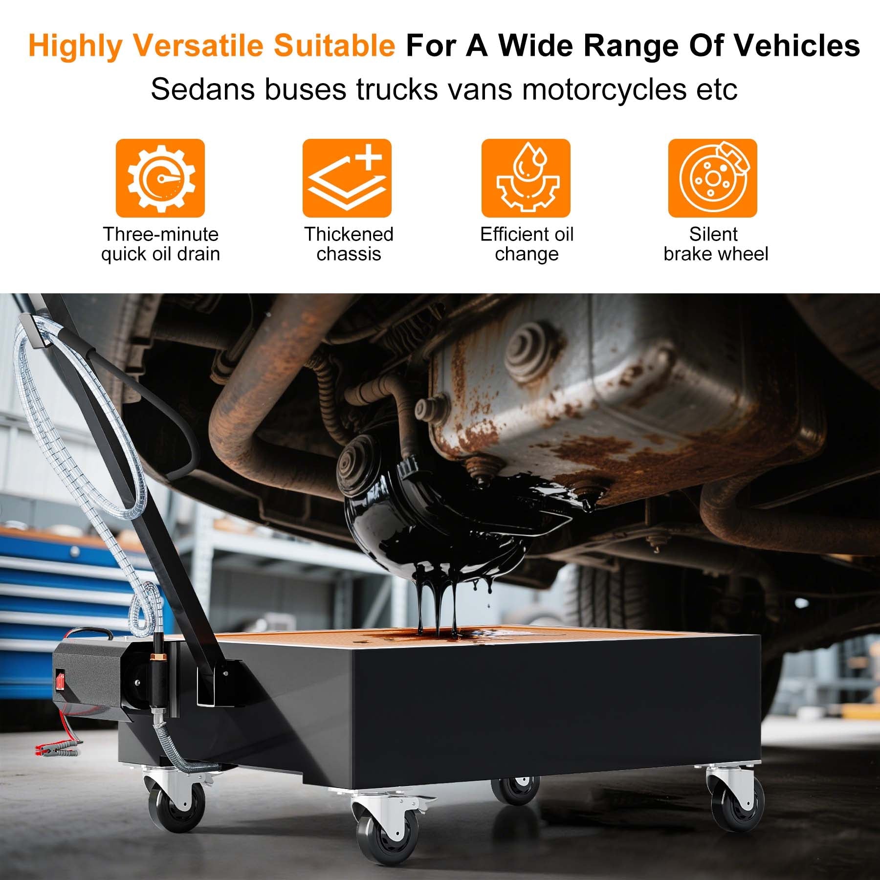 Low Profile Oil Drain Pan - Chinrosetools