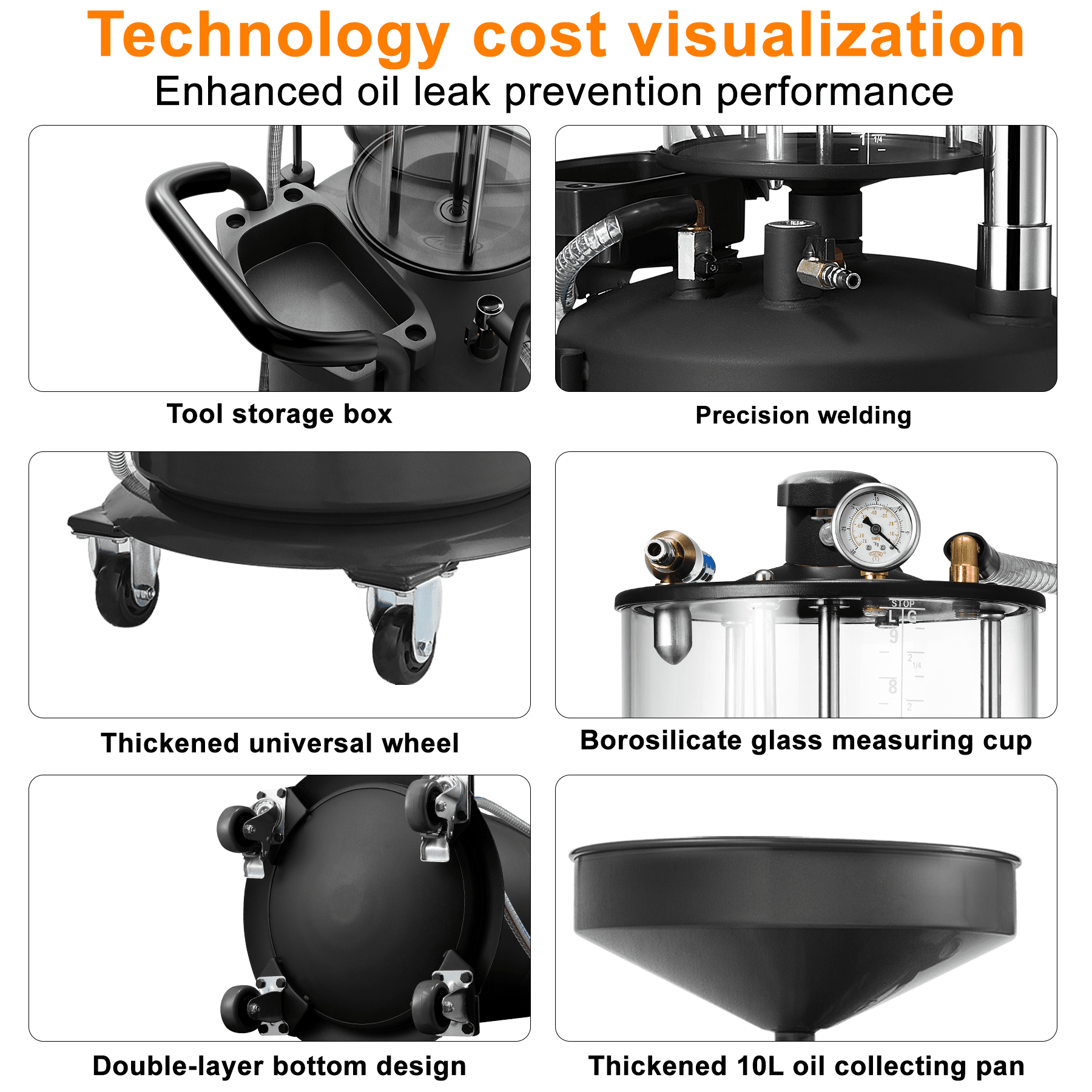 Waste Oil Drain Tank - Chinrosetools