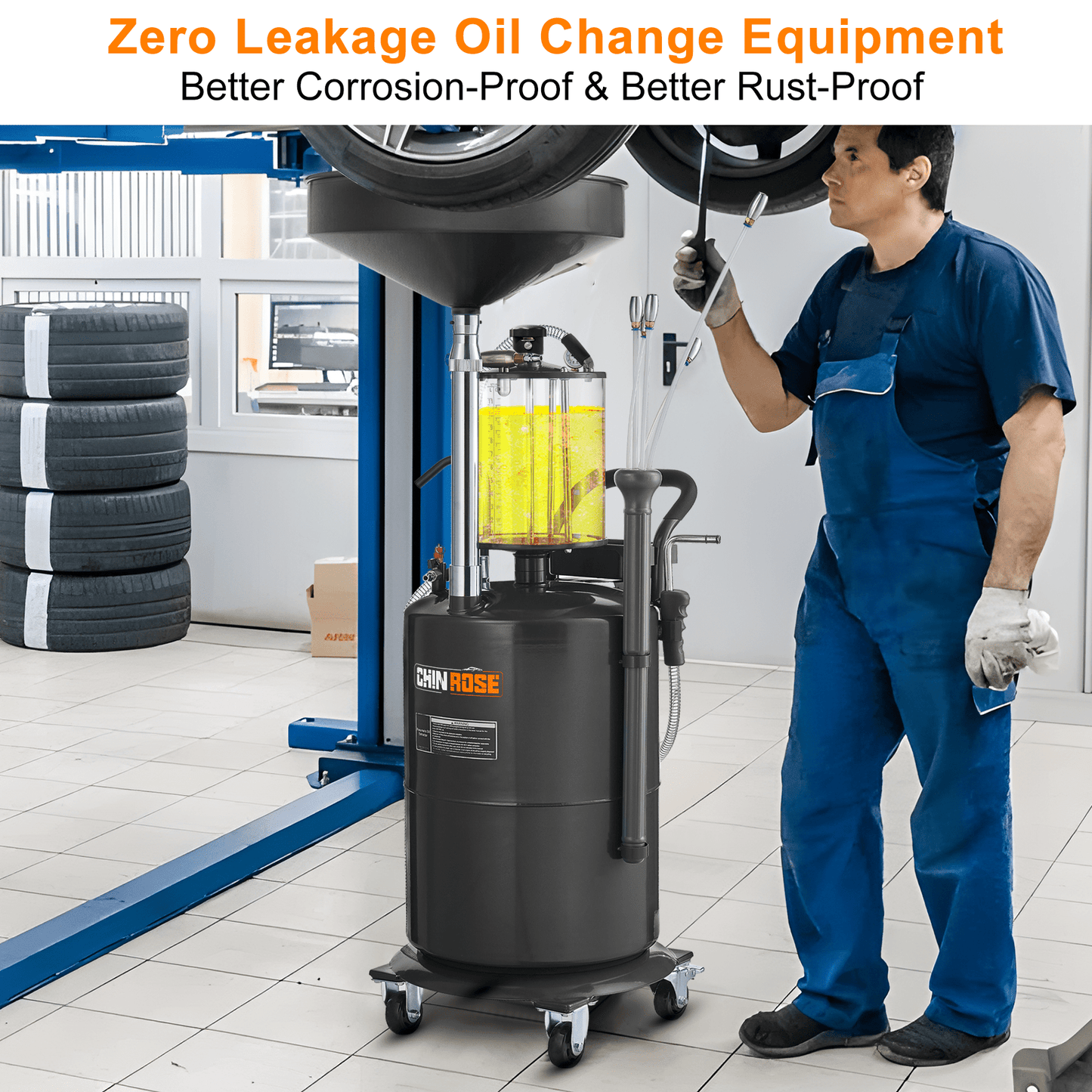 Waste Oil Drain Tank - Chinrosetools