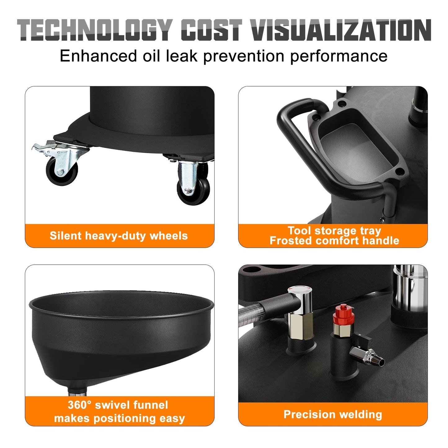 Waste Oil Drain Tank 70L (18.5 Gallon) - Chinrose
